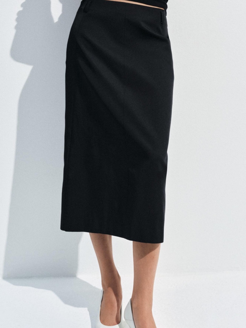 Zara Black Midi Pencil Skirt Small